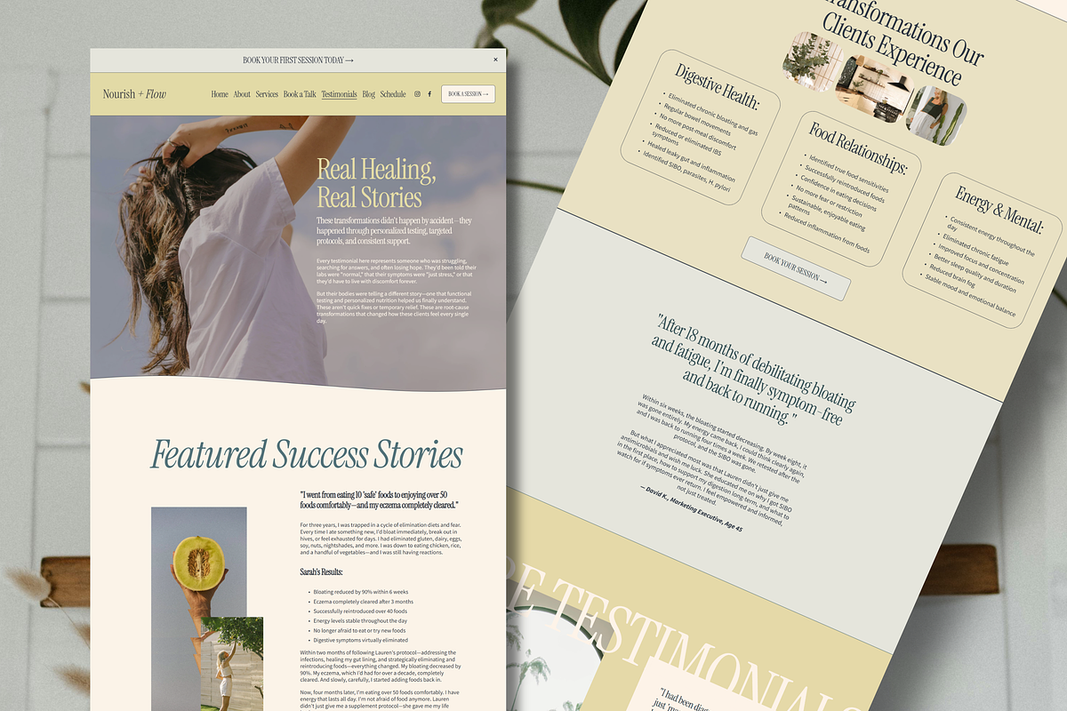 Nourish + Flow Nutritionist Website, a Squarespace Template by Solana Creative Co. (Photo 10 of 13)