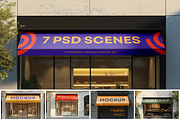 Storefront Awning Mockup Set, a Mockup by dpi (Thumbnail 1 of 9)