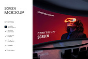 Curved Conference Screen Mockup, an Advertising Mockup by graphypix (Thumbnail 2 of 4)
