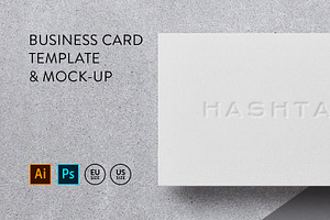 Business card Template & Mock-up, a Business Card Template by PrintPixel