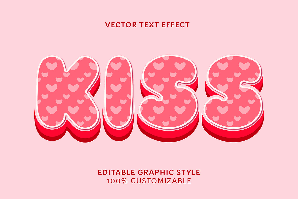 Hearts Love Bubble Text Effect