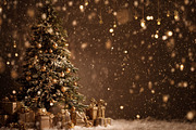 Falling Snow Christmas Tree Backdrop, a Background Photo by Winwin Design Art (Thumbnail 2 of 2)