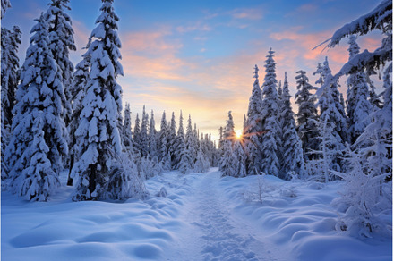 Picturesque Panoramic winter park, a Nature Photo by Ylivdesign