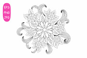 Flower Mandala: 5 Adult Coloring 3, a Poster Template by Michiru13 (Thumbnail 2 of 6)
