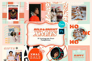 Bold & Bright XMAS Instagram Posts