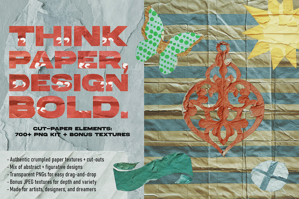 Cut‑Paper Elements: 700+ PNG Kit, an Object Graphic by Megan Aili Designs (Photo 3 of 15)