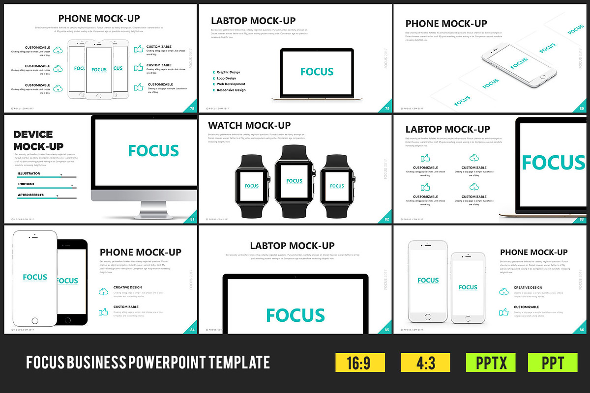Focus Business PowerPoint Template, a Presentation Template by Slides-Store