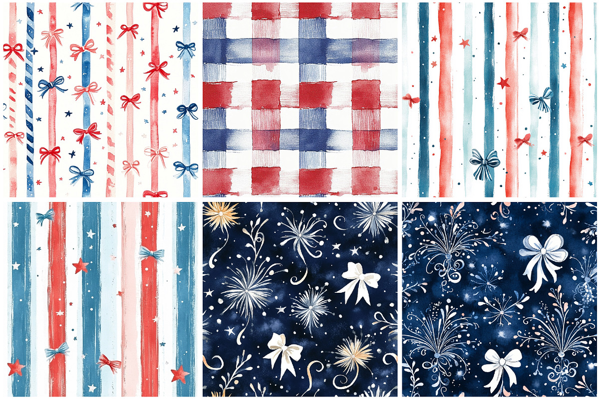 4th of July Patriotic Pattern Bundle, a Pattern Graphic by CitraGraphics (Photo 6 of 7)