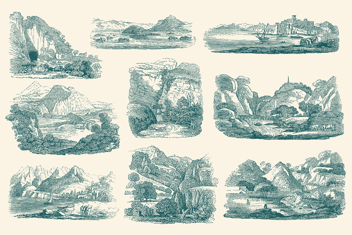 Vintage Landscape Illustrations, an Illustration by Graphic Goods (Photo 17 of 18)