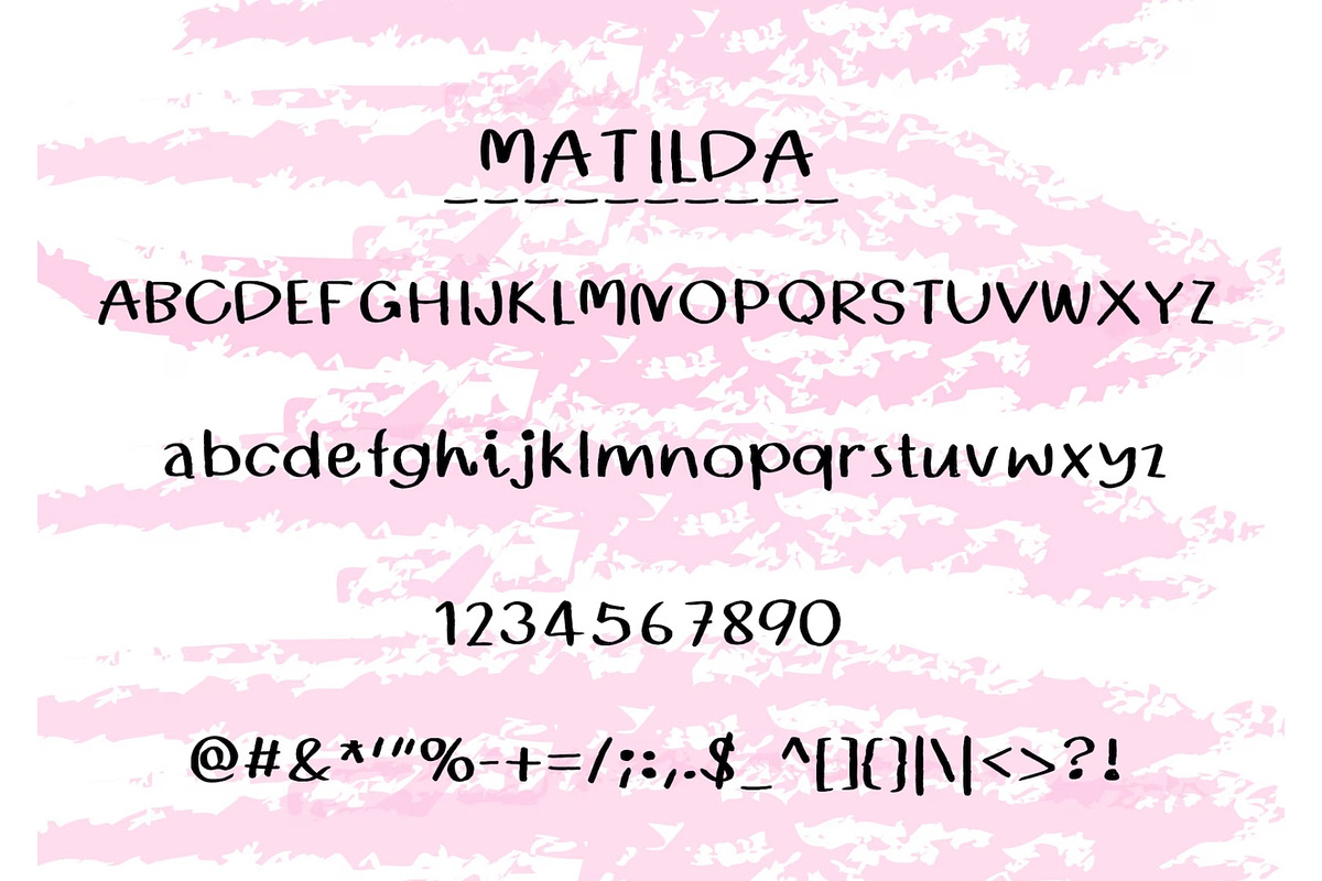 Matilda Font, a Handwritten Font by Sense Library (Photo 8 of 8)