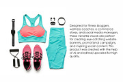 Activewear & Gym Gear Flatlay Set, a Sport Illustration by StockVerse Creative (Thumbnail 3 of 3)