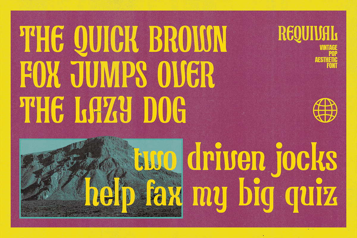 Requival - Pop Aesthetic Fonts, a Serif Font by Konstantine Studio (Photo 2 of 3)