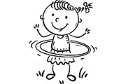 Doodle kids playing outdoors clipart, a Person Illustration by Bubert Art (Thumbnail 4 of 4)