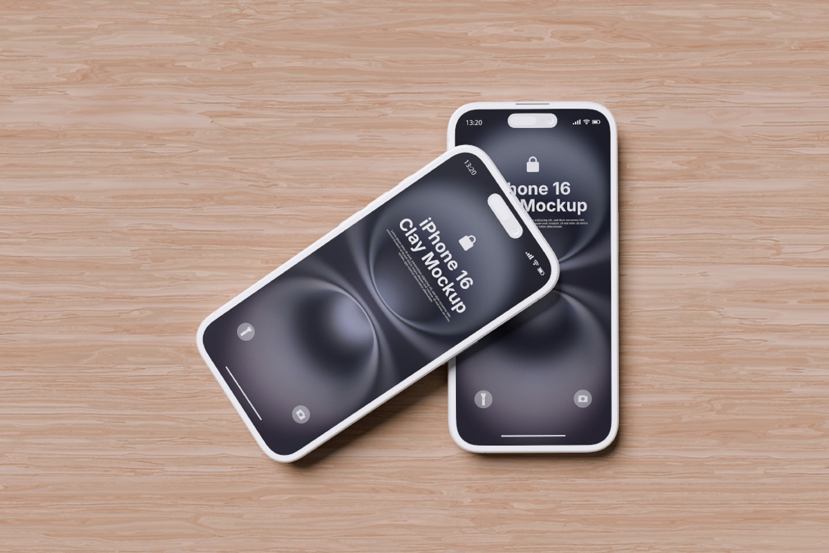 iPhone 16 Clay Mockup, an iPhone Mockup by swsi-studio (Photo 4 of 5)