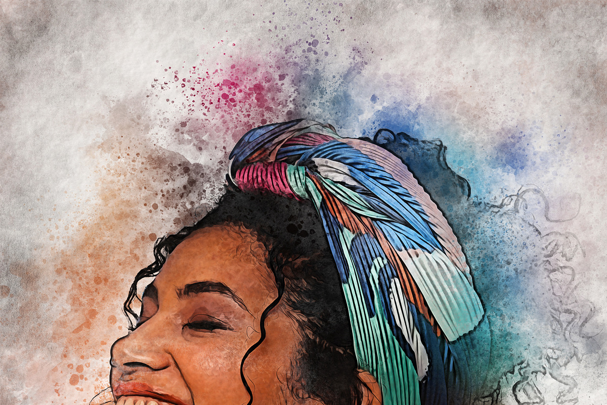 Spatter Painting Photo Effect Mockup, a Brushes & More by zahidhossainalif (Photo 15 of 17)
