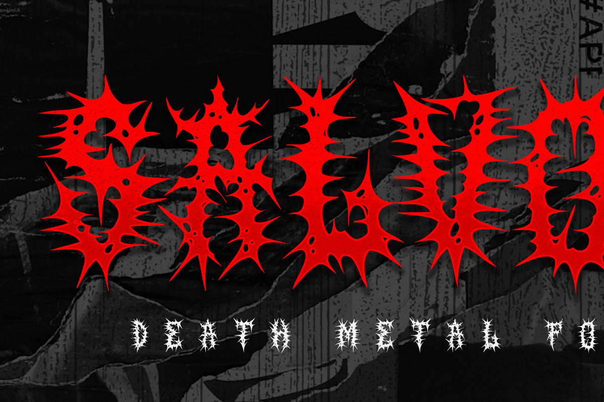 SALVOR Metal Horror Blackletter Font, a Blackletter Font by dansdesign (Photo 13 of 20)