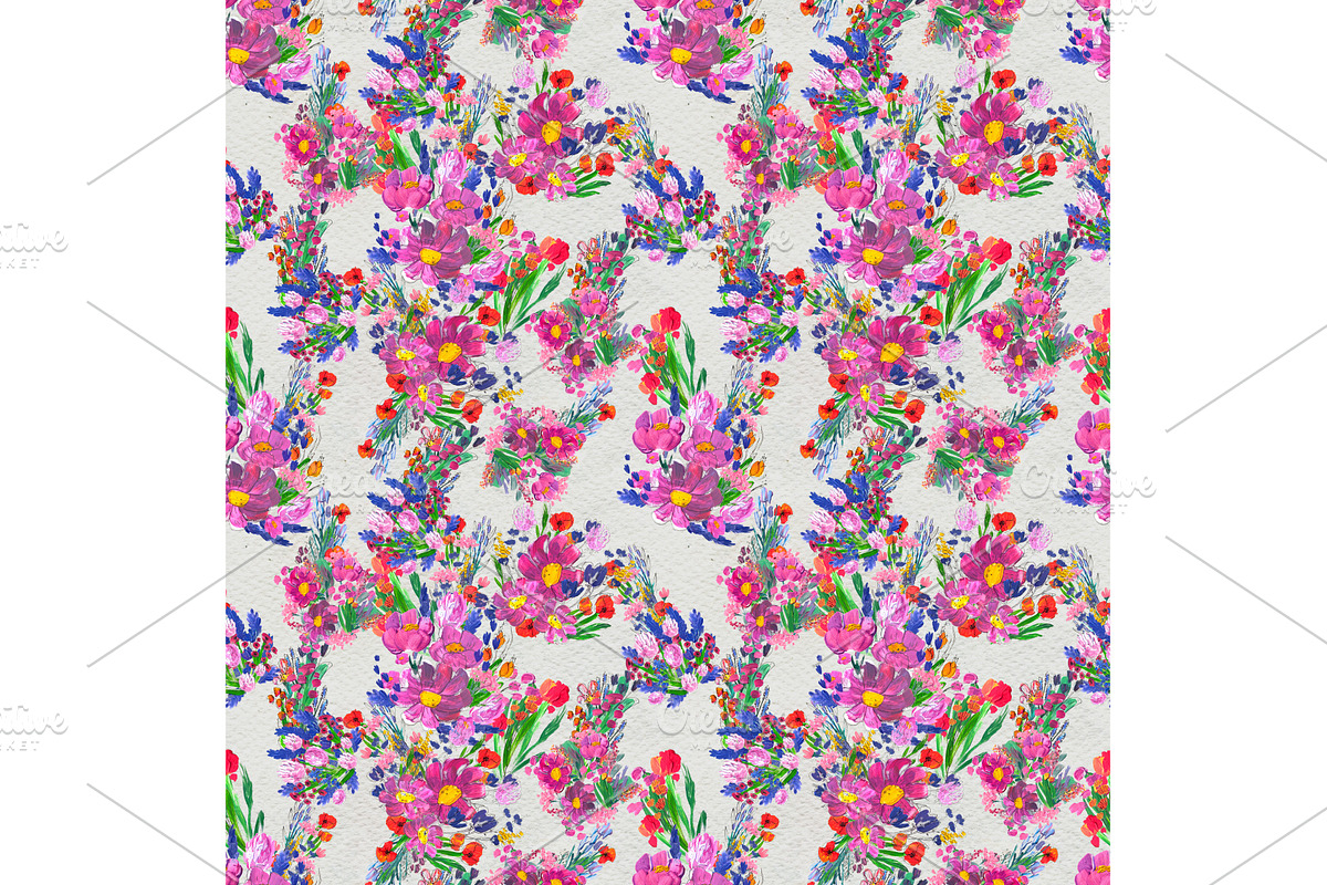Seamless pattern with flowers, a Pattern Graphic by Alena Stoyko design