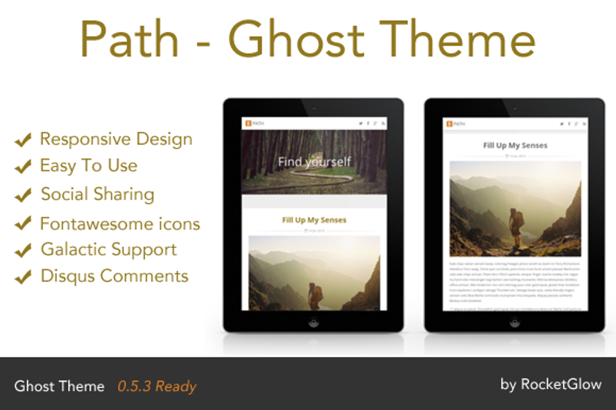Path - Responsive Ghost Theme, a Websites & App Template by RocketGlow