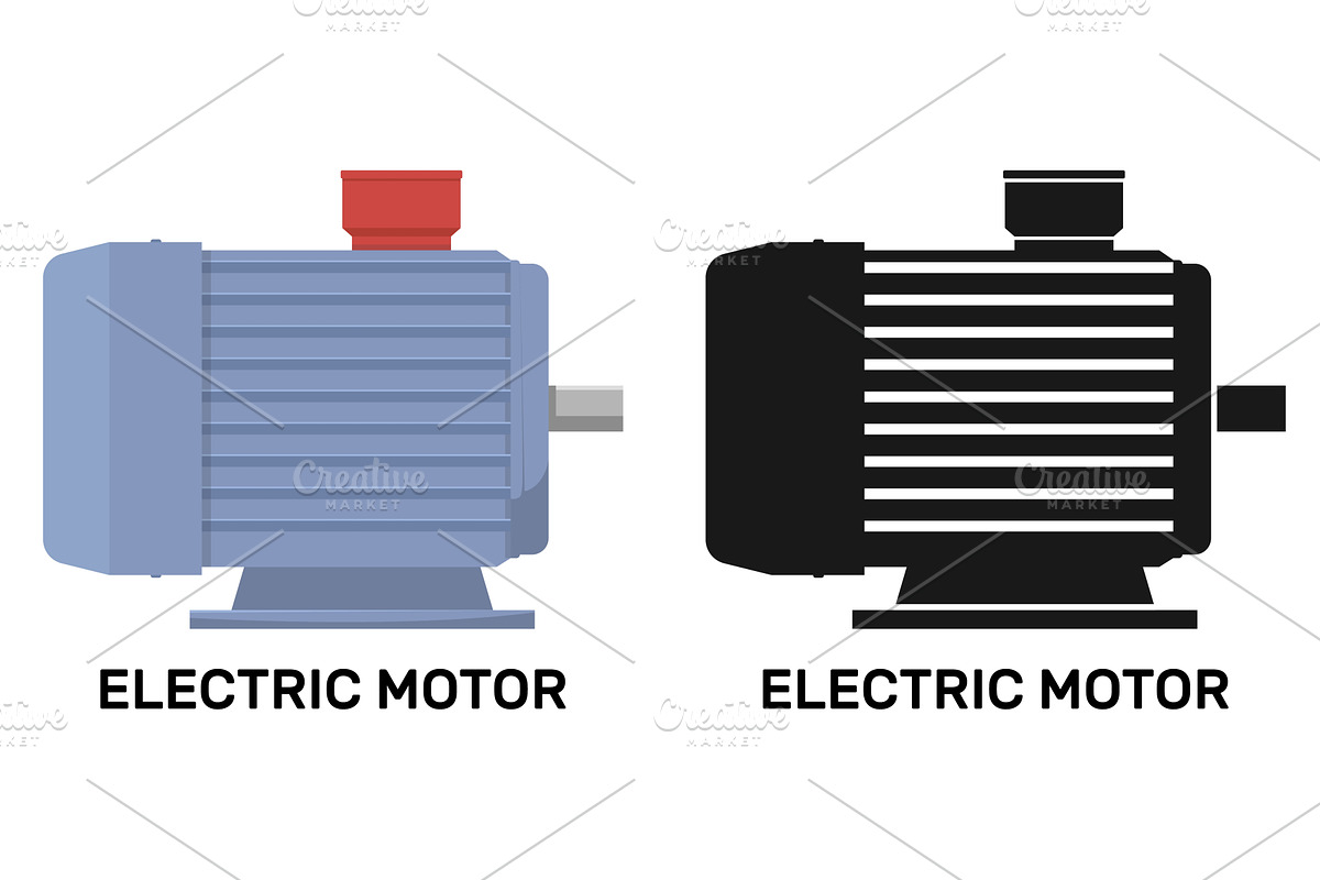 Industrial electric motor icon, an Illustration by Vectorbuum