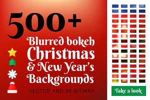 500 Blurred Christmas Backgrounds