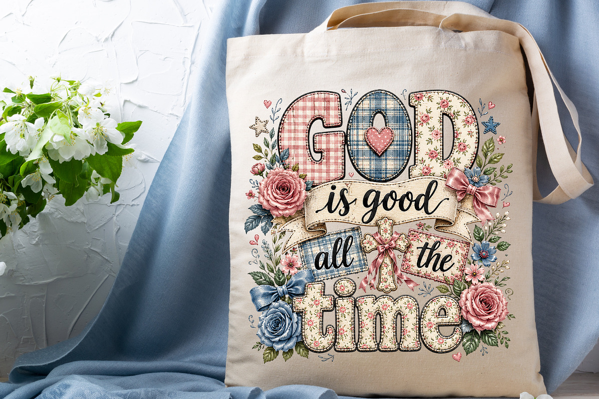 God Is Good All The Time Sublimation, a Seasonal Illustration by YA Design (Photo 3 of 4)