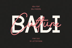 Bali Culture Font Duo