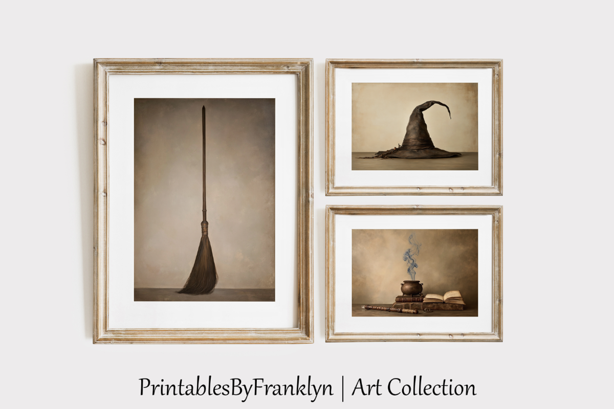 Vintage Witch Starter Kit Wall Art, a Seasonal Illustration by PrintablesByFranklyn (Photo 1 of 4)