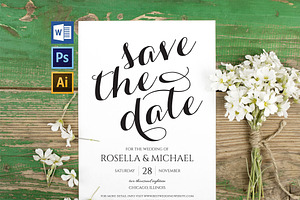 Save The Date SHR336, an Invitation Template by Shafura_Wedding