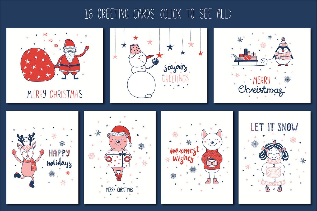 Christmas Bundle Cute Illustrations, a Seasonal Illustration by sceptical cactus (Photo 59 of 62)