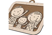 Custom Family Portrait Laser Cut, an Object Graphic by Bubert Art (Thumbnail 4 of 10)