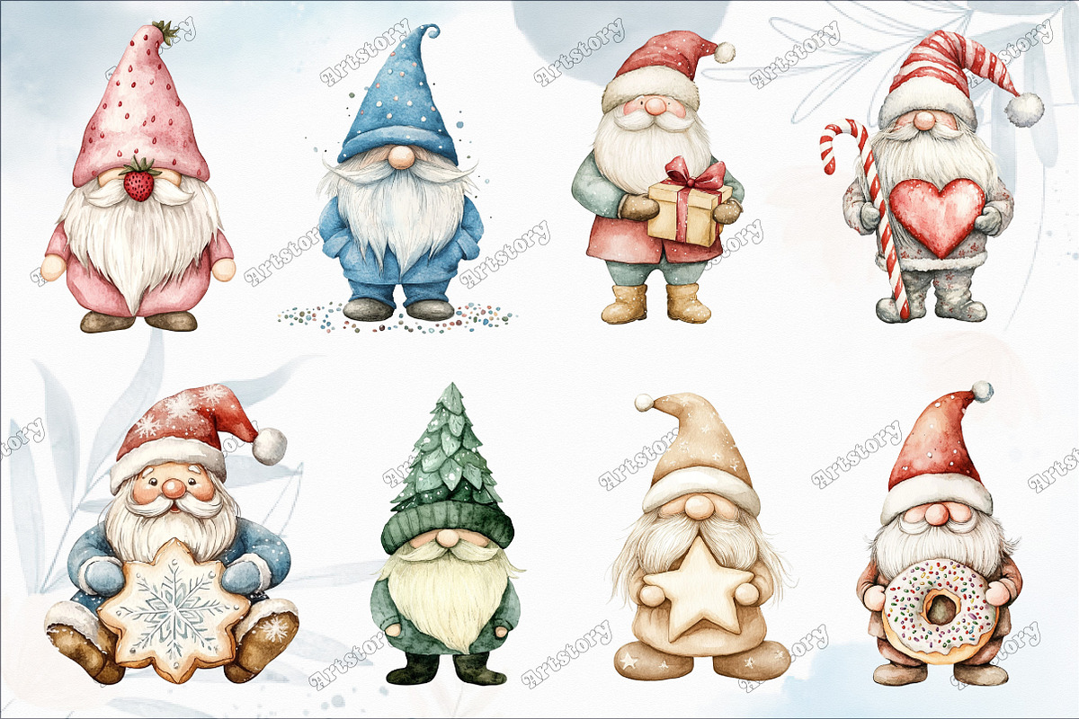 Christmas Icing Gnome Clipart Bundle, an Illustration by designcity5 (Photo 2 of 5)