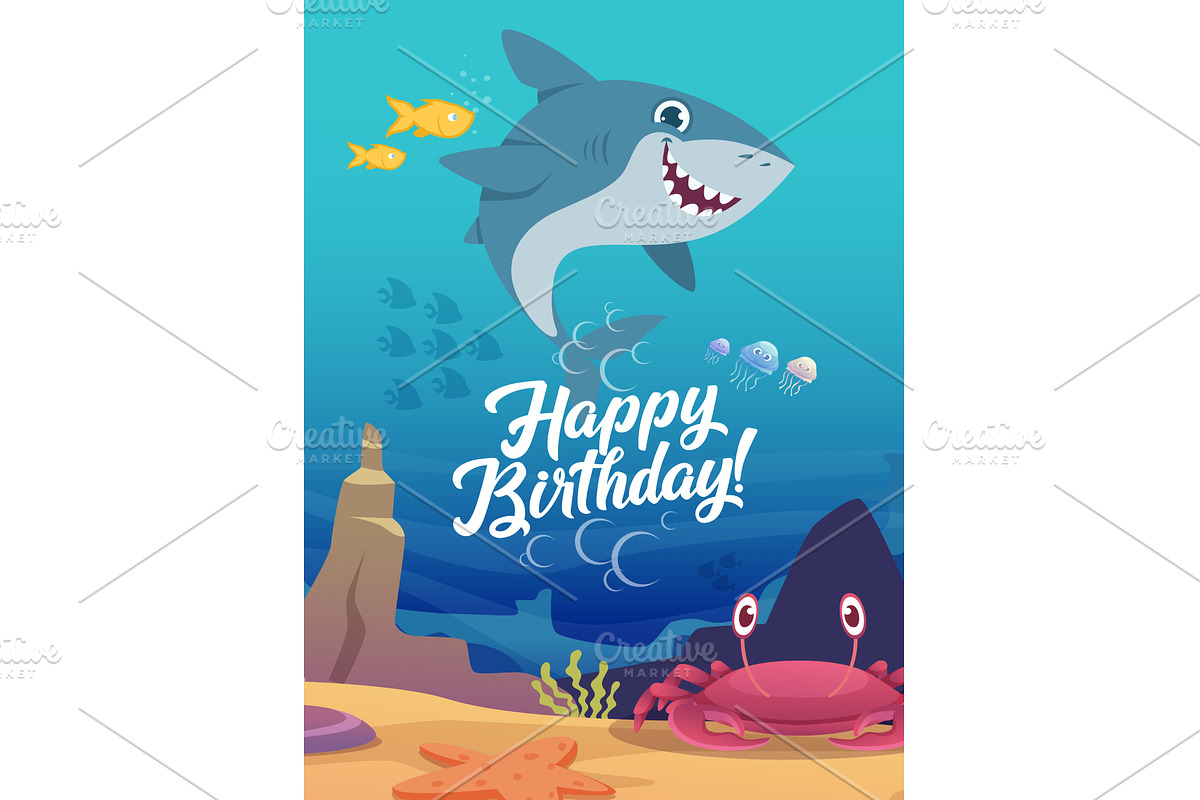 Underwater life. poster happy, an Animal Illustration by Onyx