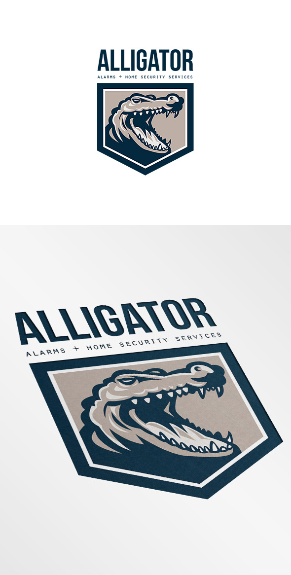 Alligator Alarms And Home Security L by Patrimonio  Creative Market