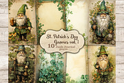 St. Patricks Day Gnomes Junk Journal, a Seasonal Illustration by GlamArtZhanna (Thumbnail 1 of 10)