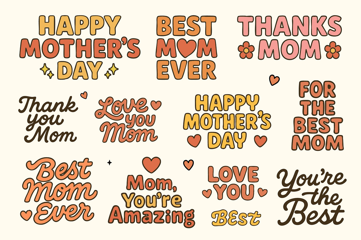 Mother's Day - 300+ Elements & Font, a Graphic by Ckybe's Corner (Photo 4 of 12)