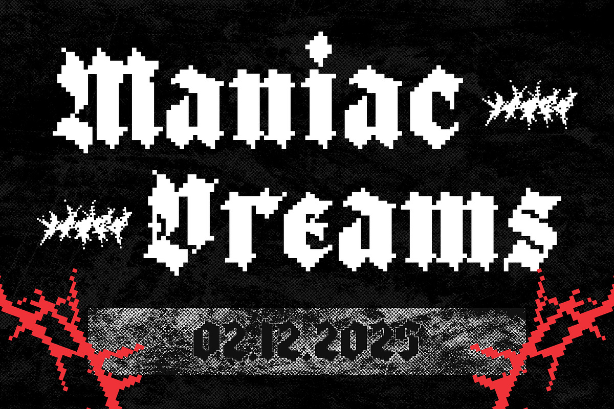 Most Wave - Pixelate Blackletter, a Blackletter Font by Typia Nesia (Photo 11 of 12)