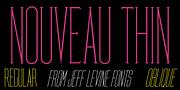 Nouveau Thin JNL, a Serif Font by Jeff Levine Fonts (Thumbnail 1 of 5)
