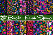 ,Bright Floral Spring Digital Paper, a Pattern Graphic by SVGArt (Thumbnail 1 of 7)