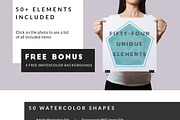 Watercolor Geometric Design Kit I, an Object Graphic by Pixel Supplies (Thumbnail 5 of 5)