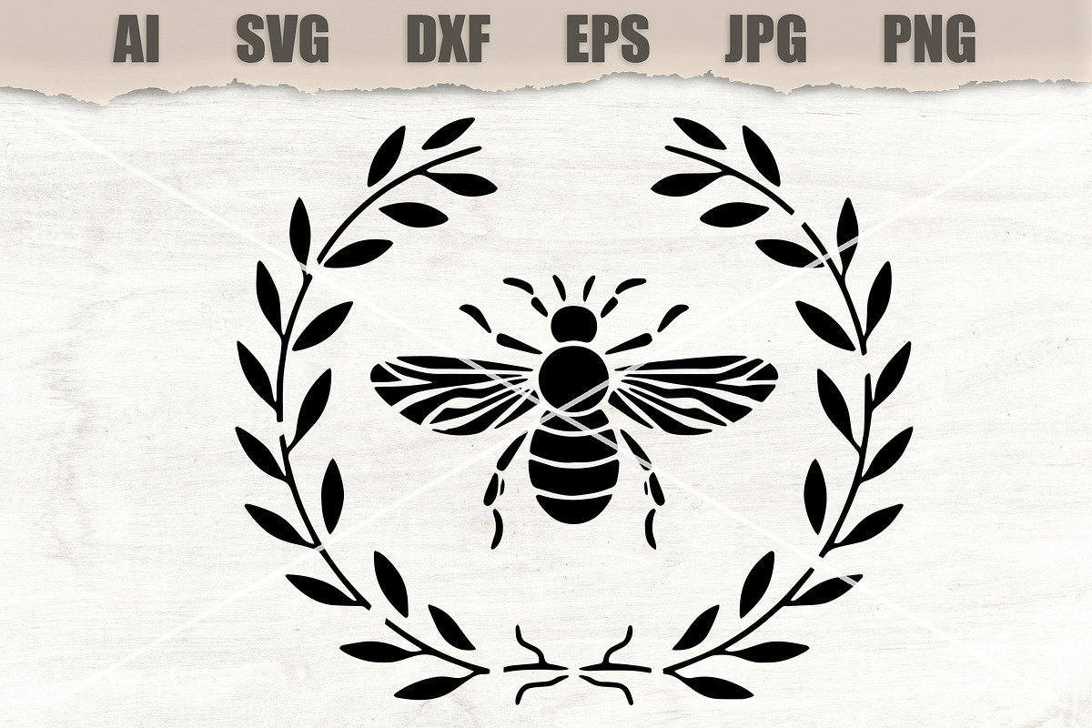 Stencil Honeybee, a Pattern Graphic by MARYCRAFTIRIA (Photo 1 of 2)