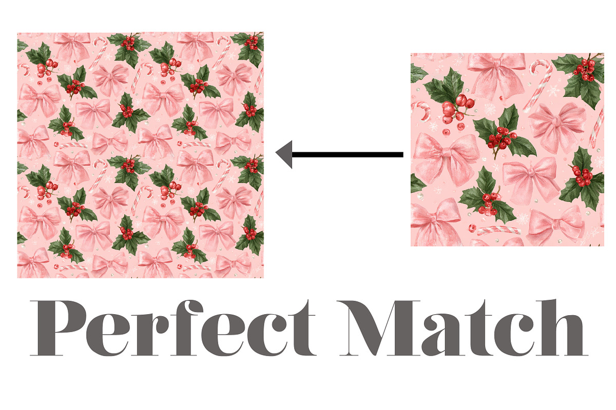 Coquette Pink Christmas Bow Seamless, a Pattern Graphic by Design Market (Photo 4 of 4)