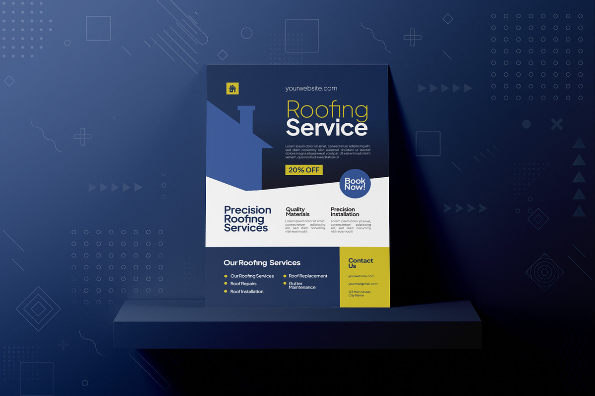 Roofing Service Flyer, a Flyer Template by Fannan Studio (Photo 2 of 2)