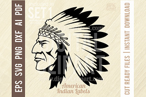 Indian Chief SVG Native American SVG