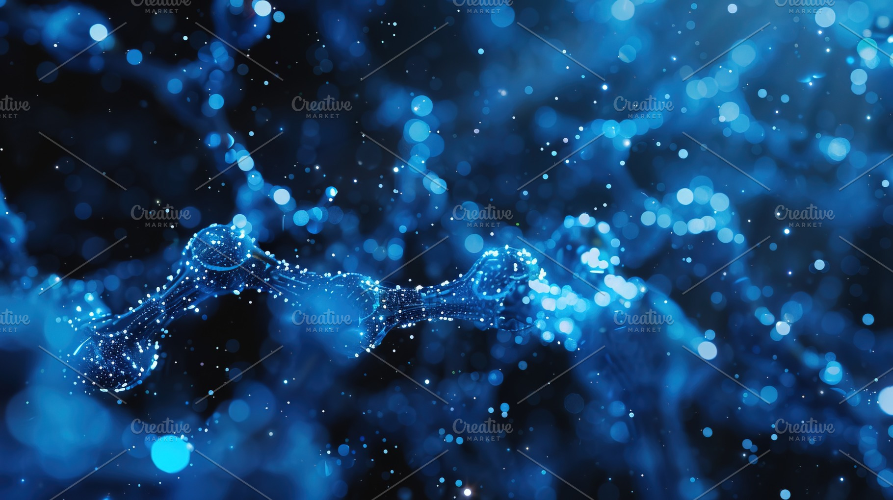 Futuristic Blue Molecular Structure, a Health & Medical Photo by Ales Munt