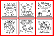 Christmas Funny Quotes Coloring, a Seasonal Illustration by Design Station (Thumbnail 2 of 3)