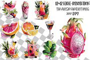 Preppy Cocktail Clipart Bundle, an Object Illustration by DreamCafeArt (Thumbnail 2 of 6)