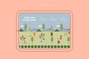 Geometric Life - Park Activities, a Person Illustration by Léo Alexandre (Thumbnail 16 of 17)