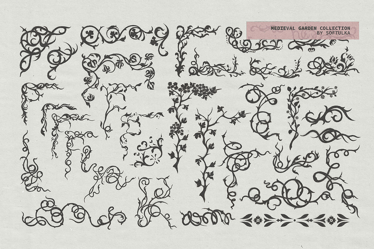 Medieval Garden: Graphic Craft Kit, a Graphic by softulka (Photo 8 of 11)