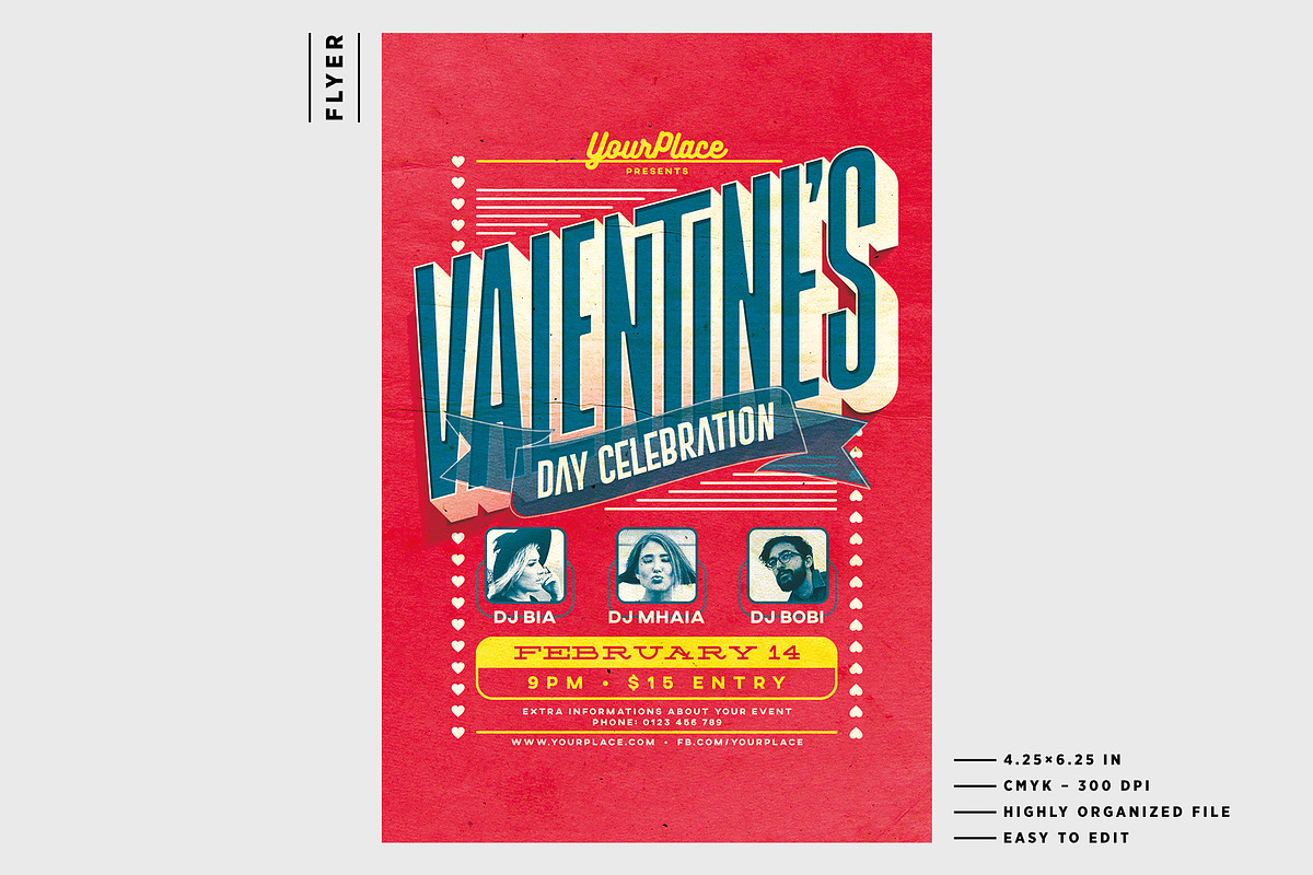 Valentine's Day Templates, a Flyer Template by Mariux (Photo 2 of 4)