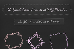 30 Sweet Deco Frames PS Brushes